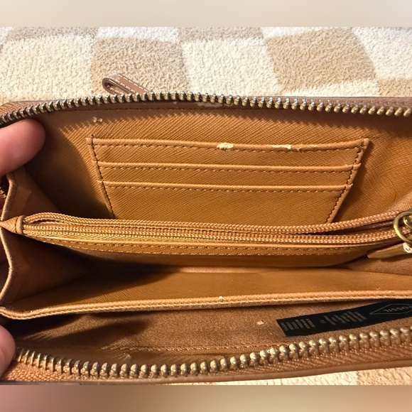 Fossil Brown Leather Wristlet Wallet - Picture 3 of 3